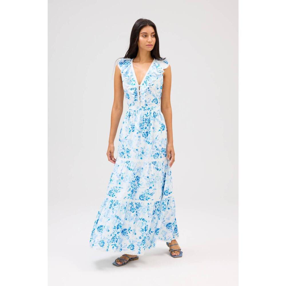 NEW ALLISON NEW YORK lottie dress in blue/white